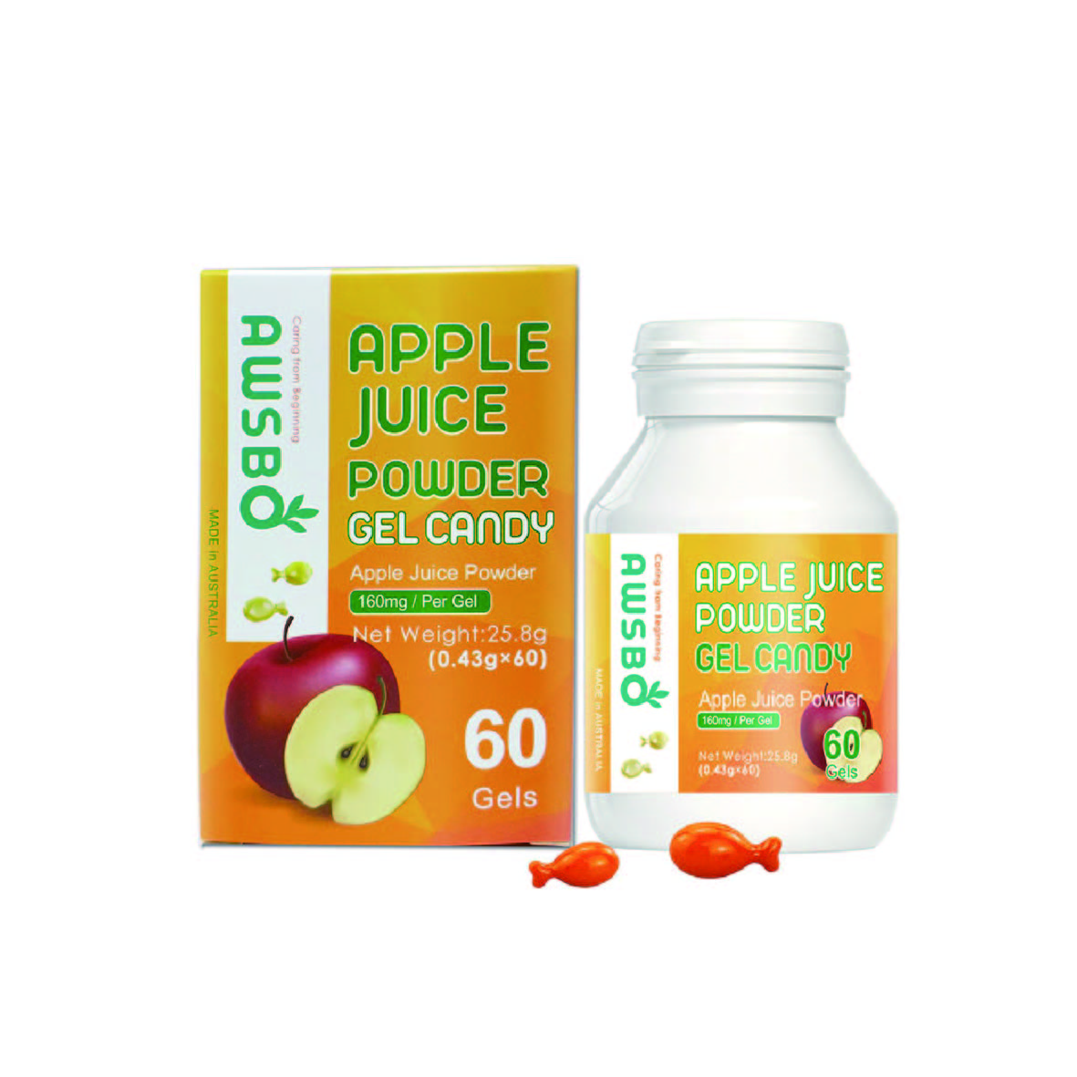 AWSBO Apple Zinc-rich Softgels 60s